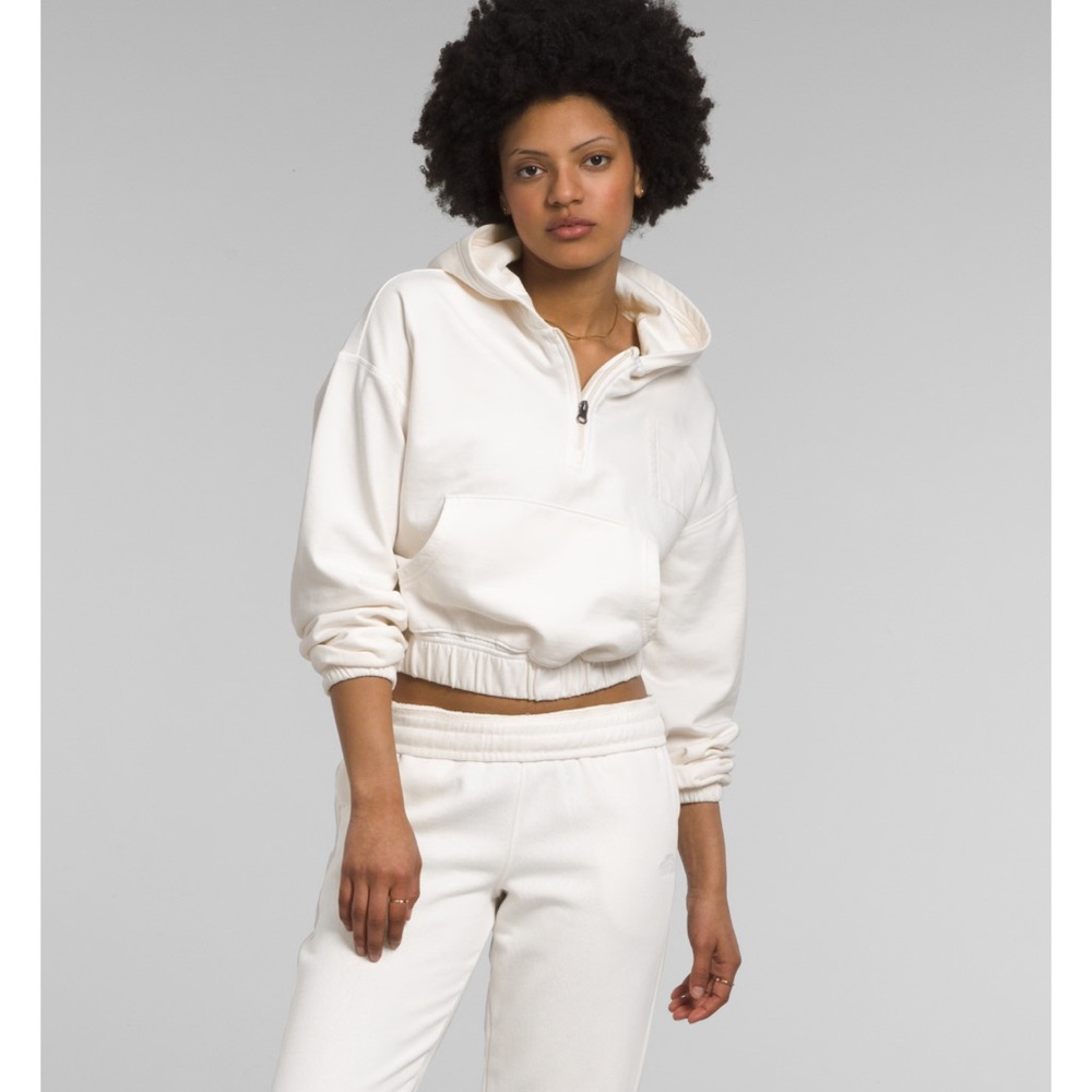 The North Face Women's White Half-Zip Hoodie